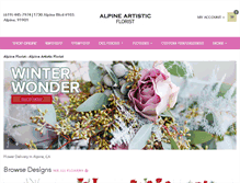 Tablet Screenshot of alpineartisticflorist.com